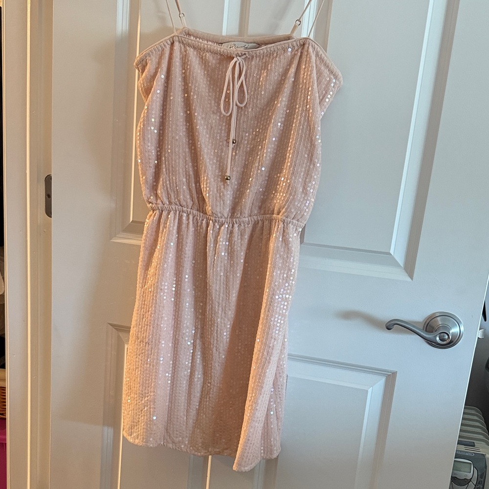 Sequin Pink Mini Dress